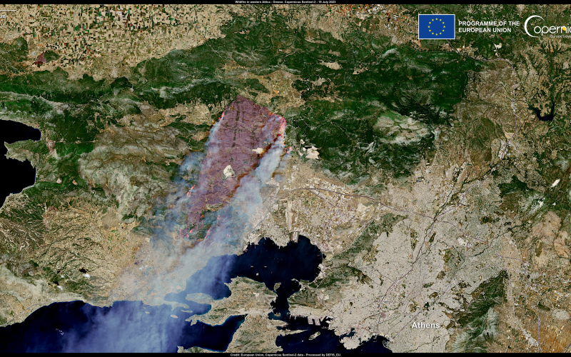 Grecja odnotowuje najbardziej intensywne emisje z pożarów w lipcu