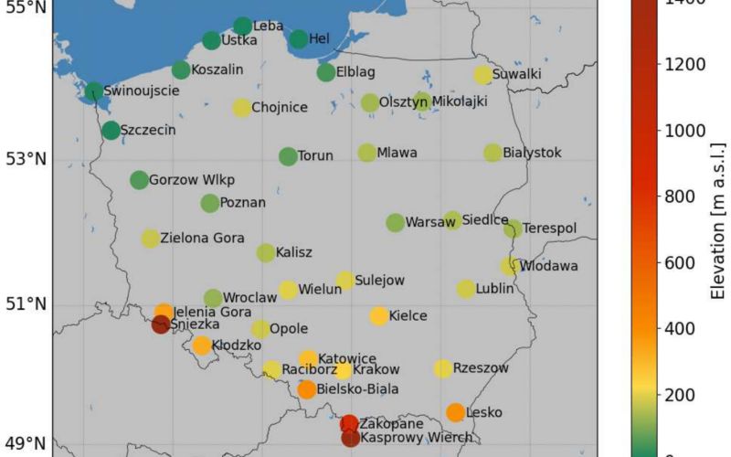 Mgła w Polsce w latach 1973-2020